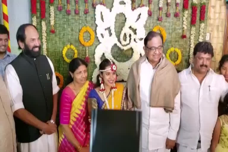 chidambaram participated marriage celebrations at tukaramgat