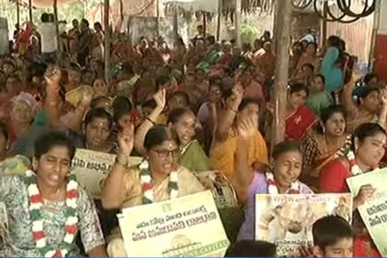 amaravathi farmers protest reached 54th day