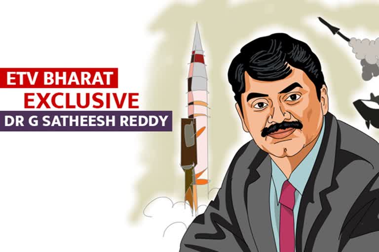 Chairman of Defence G Satheesh Reddy DRDO Chairman DefExpo India 2020 Make in India Defence Sector in India business news அடுத்த 5-10 ஆண்டுகளில் பாதுகாப்பு துறையில் 75 விழுக்காடு உள்நாட்டு உற்பத்தி பாதுகாப்பு துறை, இந்திய ராணுவ தளவாடங்கள், லக்னோ பாதுகாப்பு கண்காட்சி 2020, பாதுகாப்பு ஆராய்ச்சி மற்றும் மேம்பாட்டு அமைப்பு, பாதுகாப்பு ஆராய்ச்சி மற்றும் மேம்பாட்டு அமைப்பின் தலைவர் ஜி. சதீஷ் ரெட்டி, காப்புரிமை, ஈடிவி பாரத், பிரத்யேக பேட்டி, ஈடிவி பாரத் செய்தியாளர் கிருஷ்ணானந்த் திரிபாதி, ஸ்டாக்ஹோம் சர்வதேச அமைதி ஆராய்ச்சி மைய (SIPRI-Stockholm International Peace Research Centre) We will achieve 75% indigenisation in next 5-10 years, says DRDO Chairman