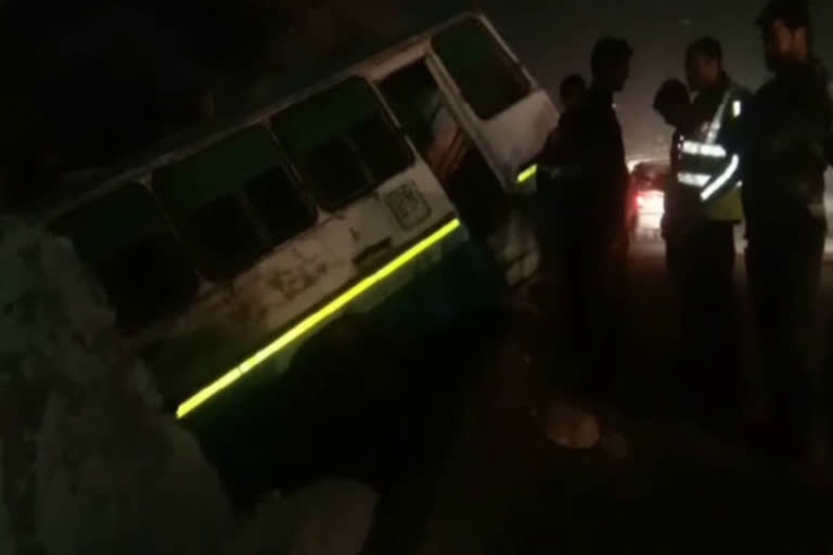 Faridabad Haryana Roadways bus collapsed in Gurgaon Canal