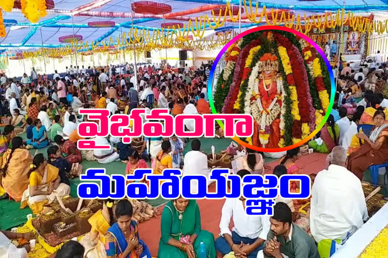 vishwa shanti gayatri homam in khammam at venkateshwara swamy temple