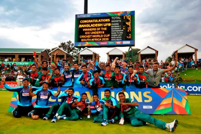 Bangladesh U19 won by 3 wkts,ಚೊಚ್ಚಲ ವಿಶ್ವಕಪ್​ಗೆ ಮುತ್ತಿಟ್ಟ ಬಾಂಗ್ಲಾ