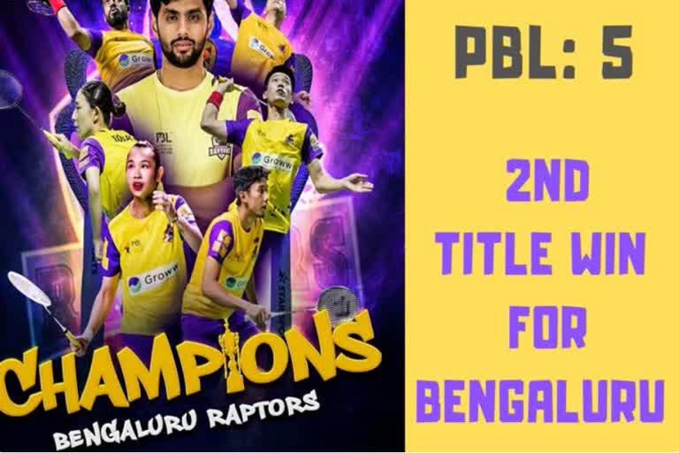 bengaluru raptors became champions