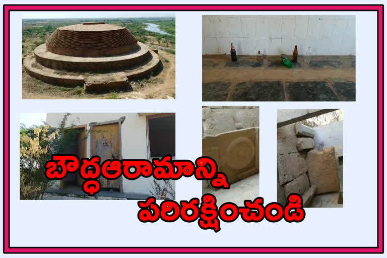 Buddhist Monastery at nellore district has become a alcohol consuming spot