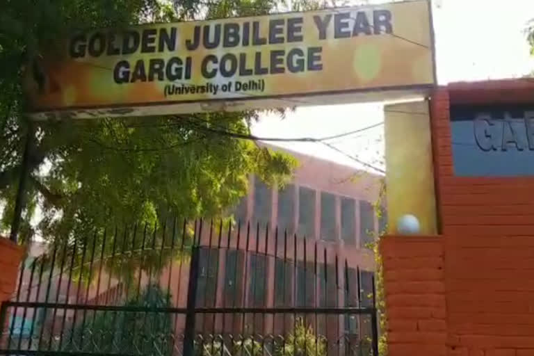 Demonstration of girl students in Gargi College