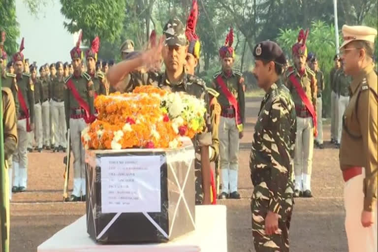 Wreath laying ceremony for 2 CoBRA jawans killed in Raipur