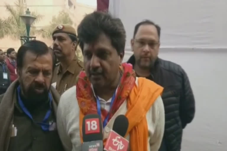 etv bharat interview with bjp candidate rajeev babbar from tilak nagar