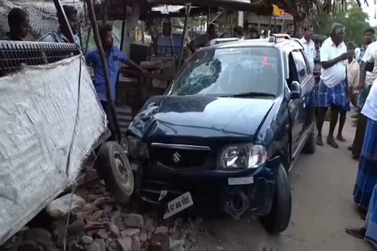 Person injured after a car runs into a meat shop