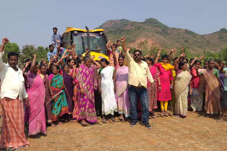 vishaka people protest againist land pooling