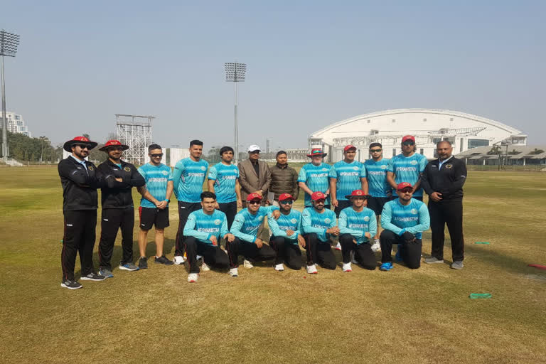 Afghanistan team cricket practiced in Greater Noida