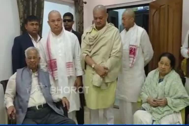 Tarun gogoi at late pranab gogoi house