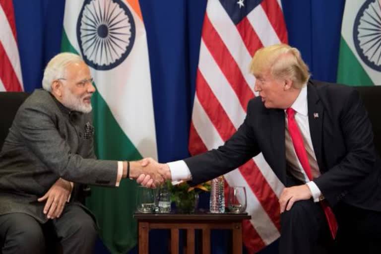 Narendra Modi with Donald Trump