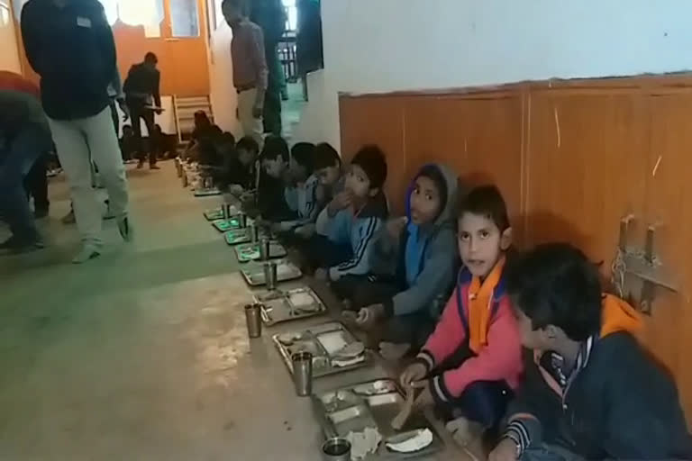 Social service institution provided food to physical disable children