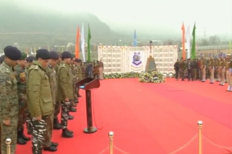 Inscription with the names and photos of Pulwama Martyrs ..