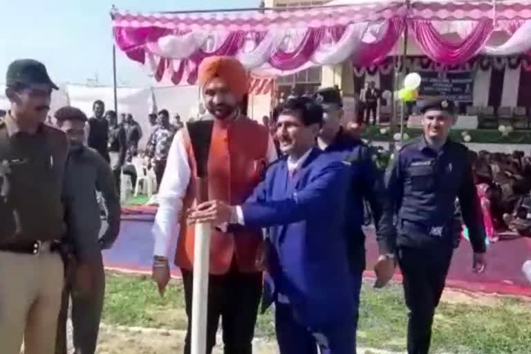 Sports Minister Sandeep Singh visits bheria college for Athletics meet