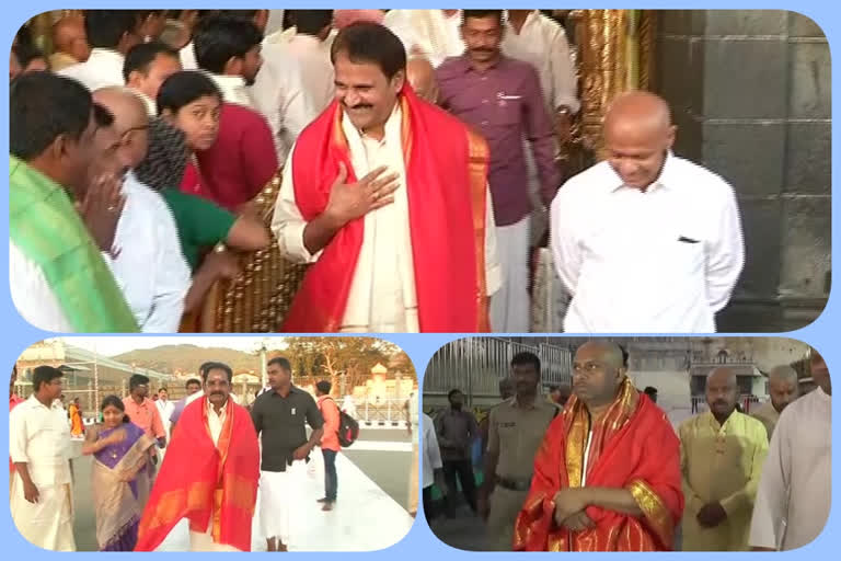 Celebrities  visited Thirumala Srivararu