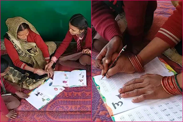 primary school children educating parents and villagers in fatehpur