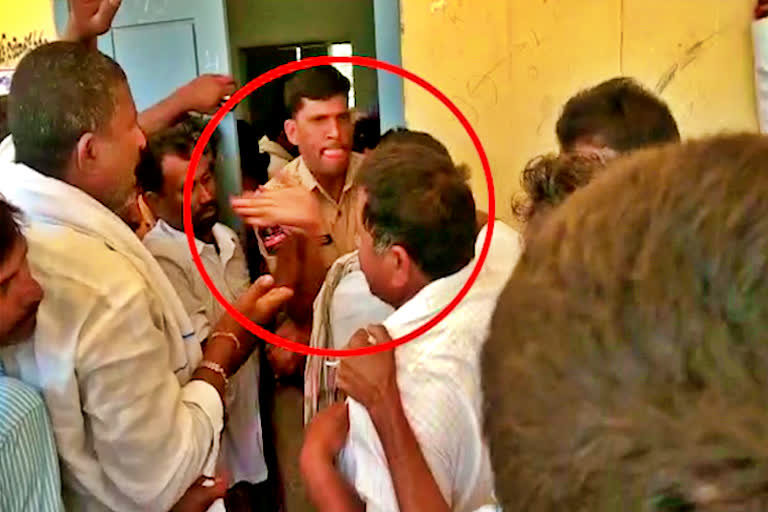 si slapped a farmer in haliya pacs elections in nalgonda