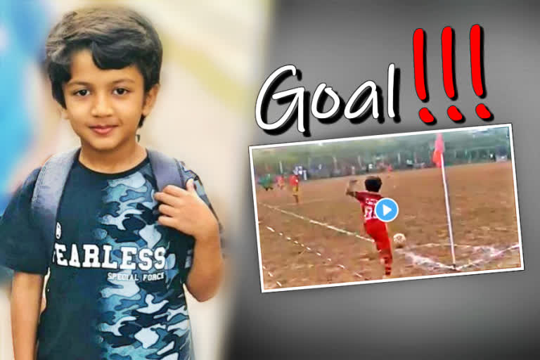 The 10-year-old kerala footballer scored from the corner, people compared Messi