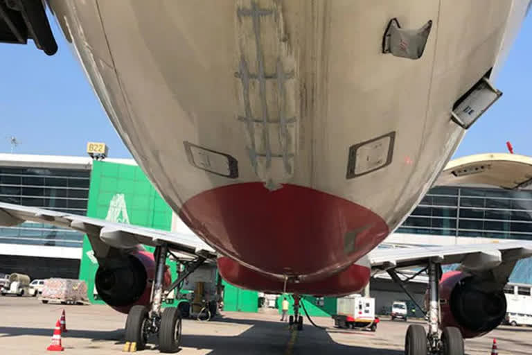 damaged part of plane tail