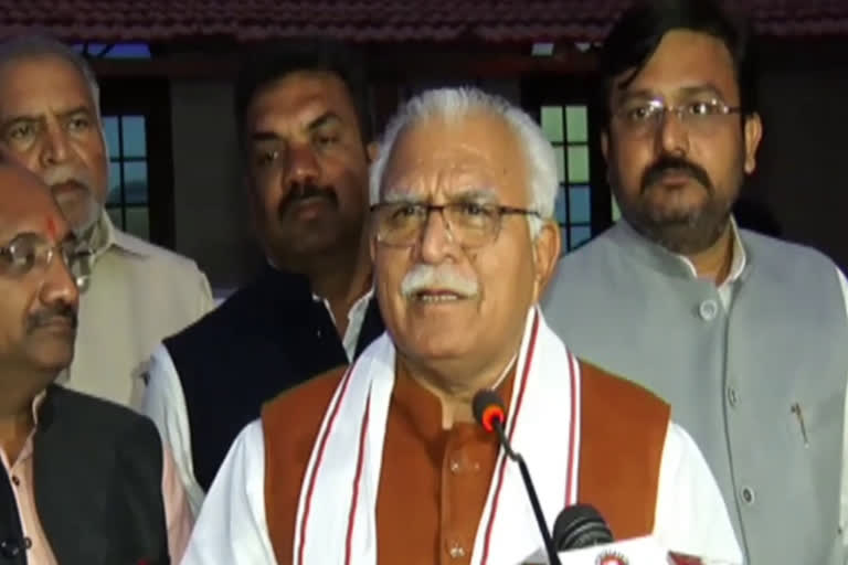 cm manohar lal khattar on delhi election result