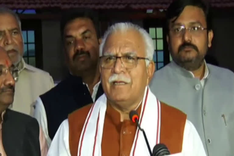 cm manohar lal khattar on delhi election result 2020