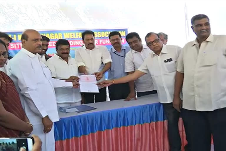 kalyan nagar colony people 60 crore land donation to GHMC hyderabad