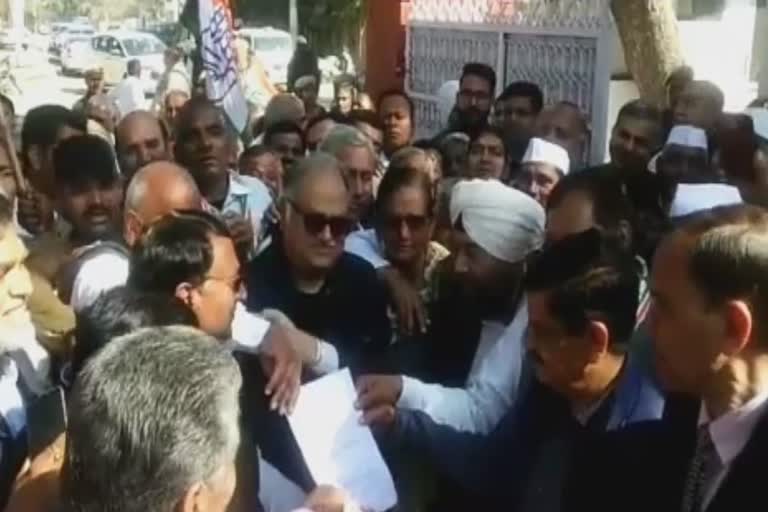 haryana congress protest karnal