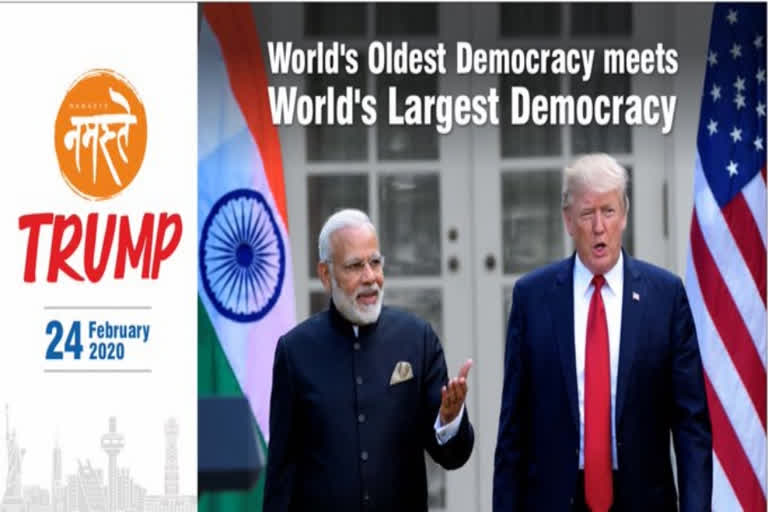 Ahmedabad Municipal Corporation news  Kem Chho Trump latest news  Sabarmati Ashram  Motera stadium inauguration  namaste Trump latest news  നമസ്തേ ട്രംപ് പോസ്റ്ററുകള്‍  അഹമ്മദാബാദ് മുന്‍സിപ്പല്‍ കോര്‍പറേഷന്‍  ട്രംപിന്‍റെ ഇന്ത്യ സന്ദര്‍ശനം