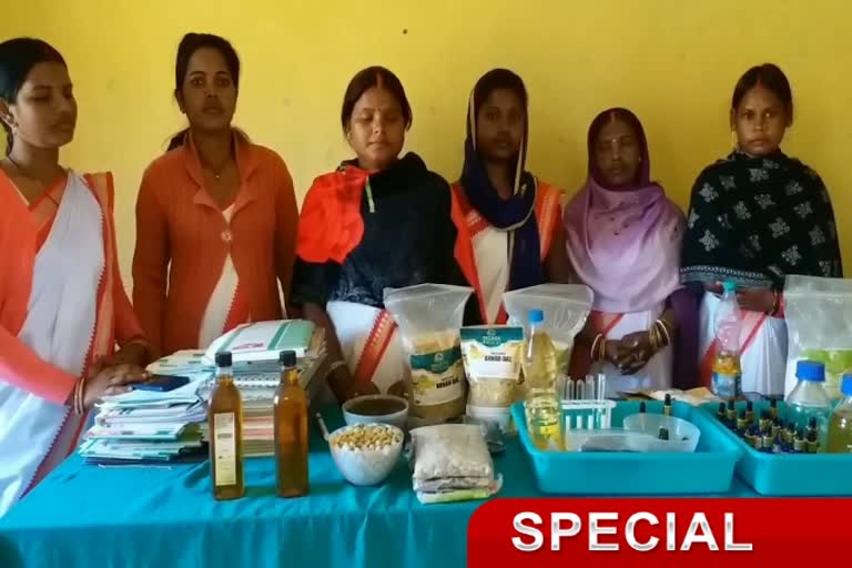 Women doing Lemon Grass cultivation in Gumla