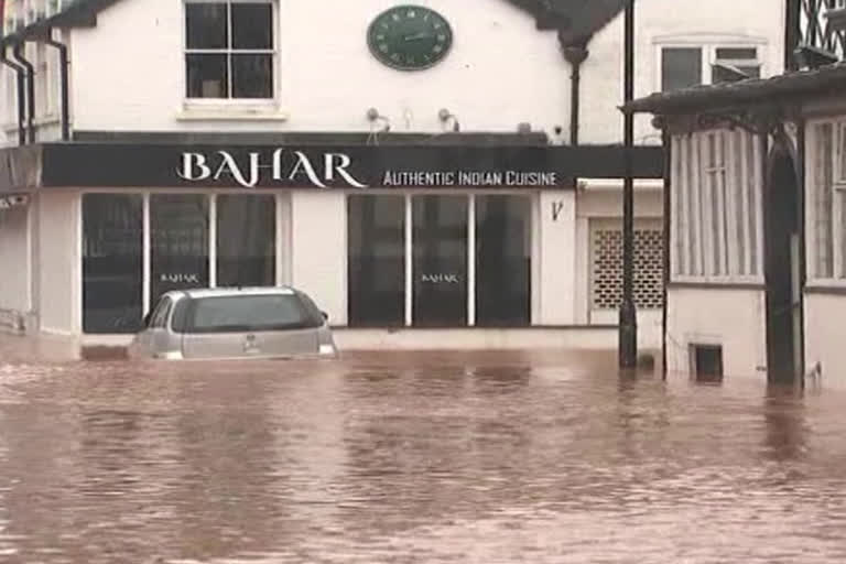 Storm Dennis hammered Britain on Sunday, bringing a month's worth of rain in just 48 hours to parts of south Wales