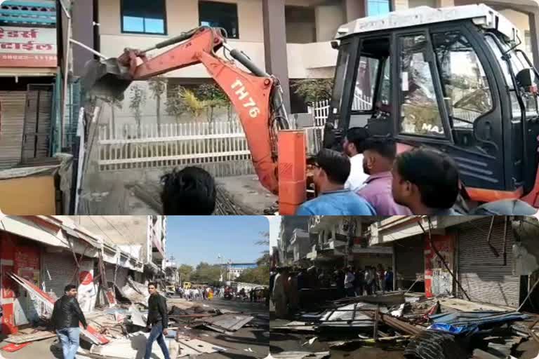 rajasthan news, action on encroachment, कोटा नगर निगम, कोटा न्यूज