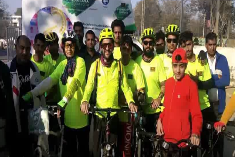 cycle rally of haryanvi singer md