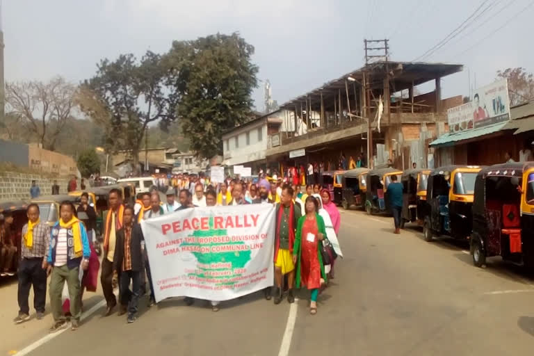 Peace rally in haflong