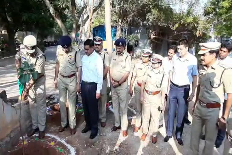 dgp mahender reddy sapling plants in his office