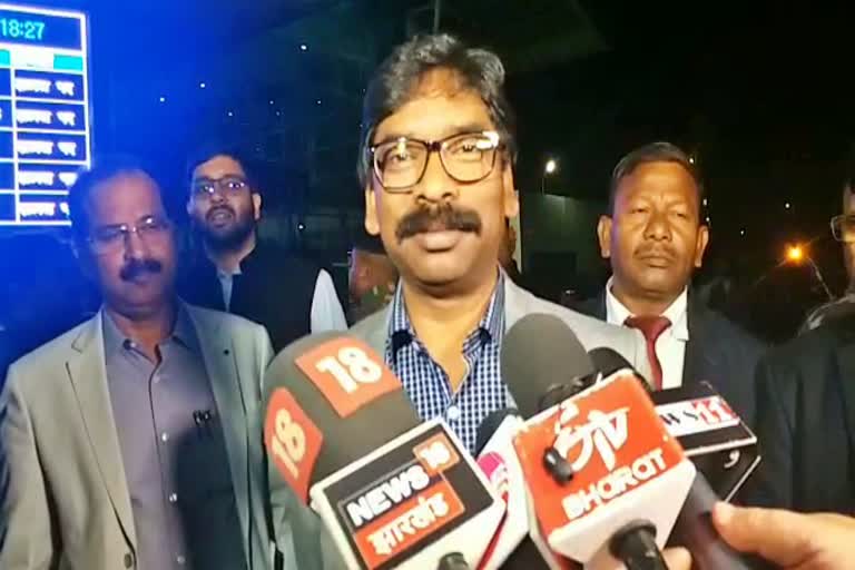 CM Hemant Soren reacts to JVM merger with BJP in ranchi