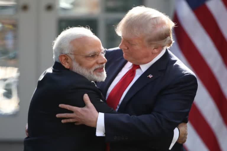 Narendra Modi with Donald Trump