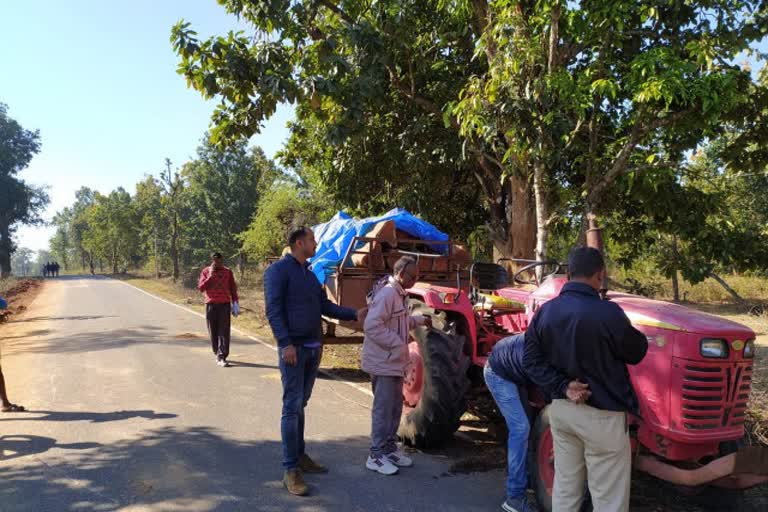 Illegal sal wood smuggling in Simdega