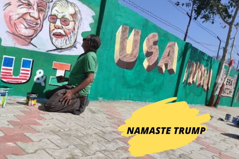 Ahmedabad spruces up, painters hope US President, PM Modi will notice their work