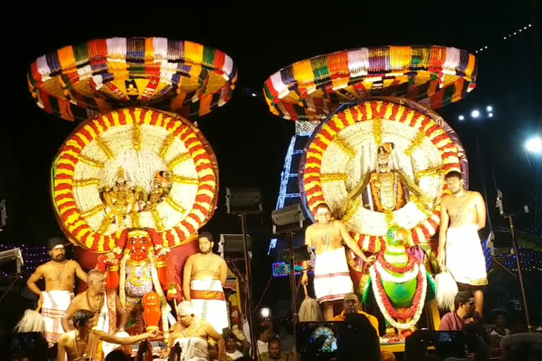 bootha chiluka vahanaseva at srikalahasthi in chittor district