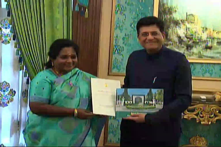 Central minister piyush goyal meet telangana governor