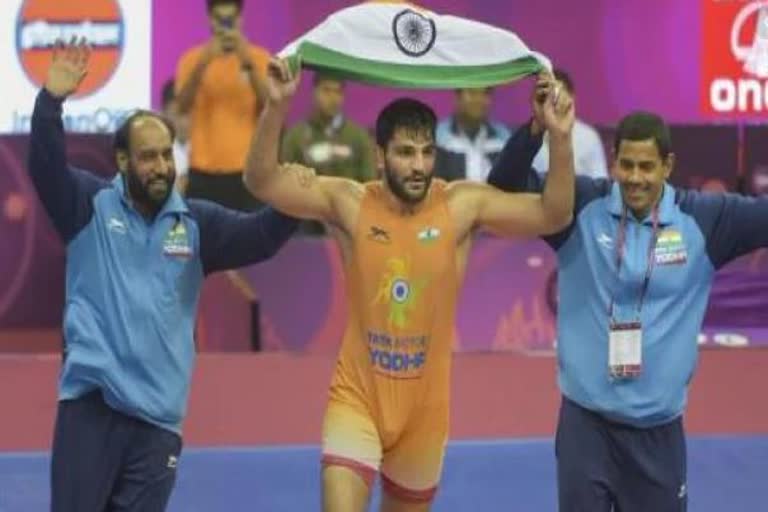 wrestler sunil kumar gold in asian championship