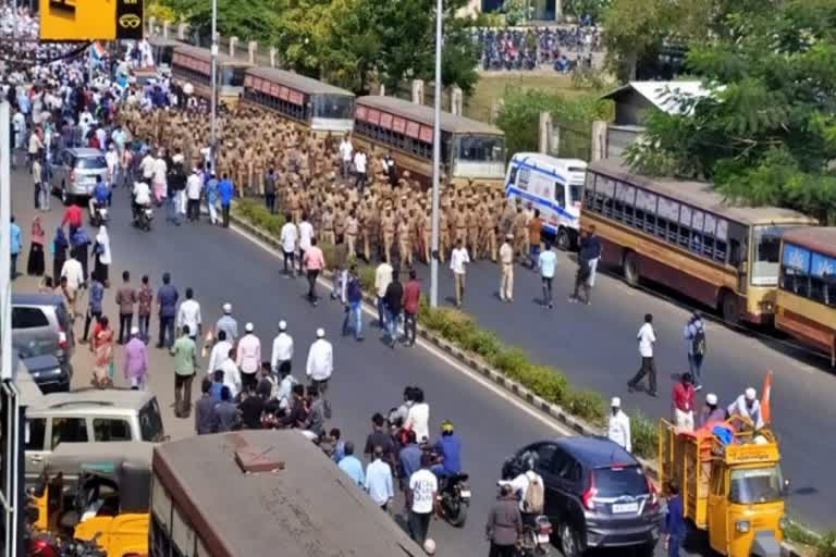 protest against caa in chennai