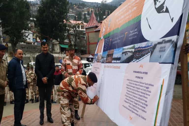 ITBP soldiers celebrate constitution day in reckong peo