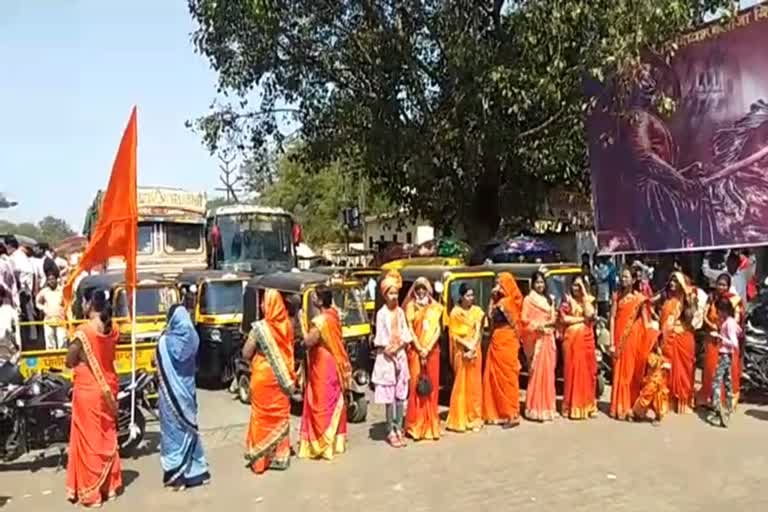 jijau brigade agitates in latur