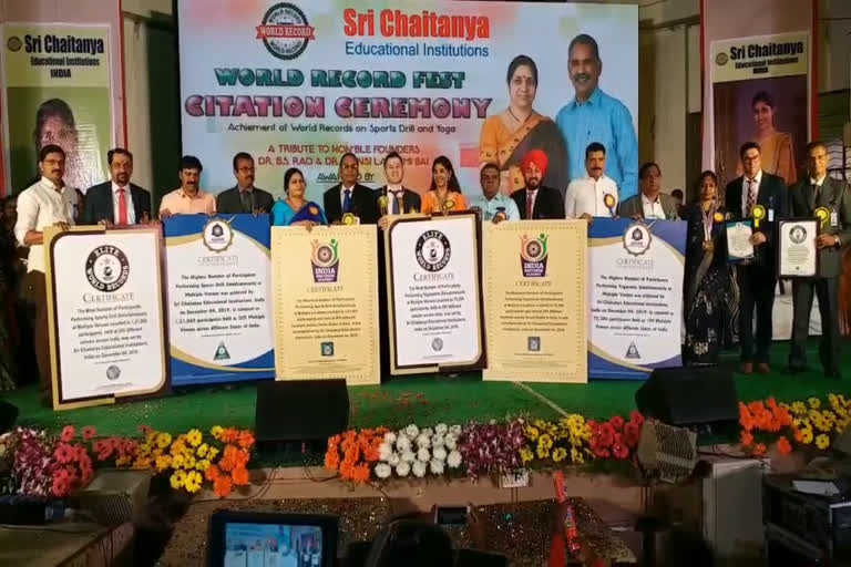 sri chaitanya institutions students world records