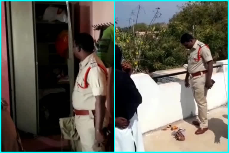 Four houses were stolen by thieves at chagalamarri in kurnool