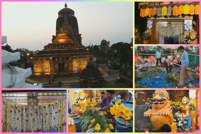 lingaraj temple flower decoration