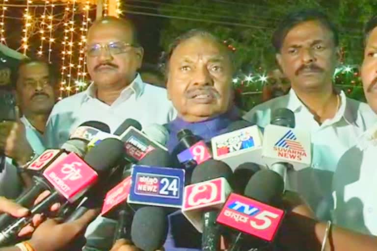 Eshwarappa reaction about siddaramaiah statement