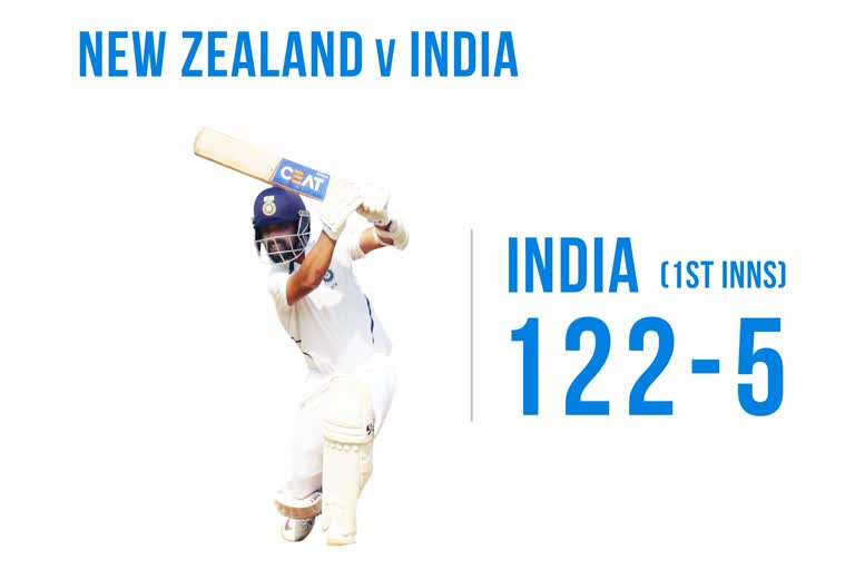 india-vs-new-zealand-1st-test-rahane-battles-on-as-ind-crawl-to-122-for-5-at-tea